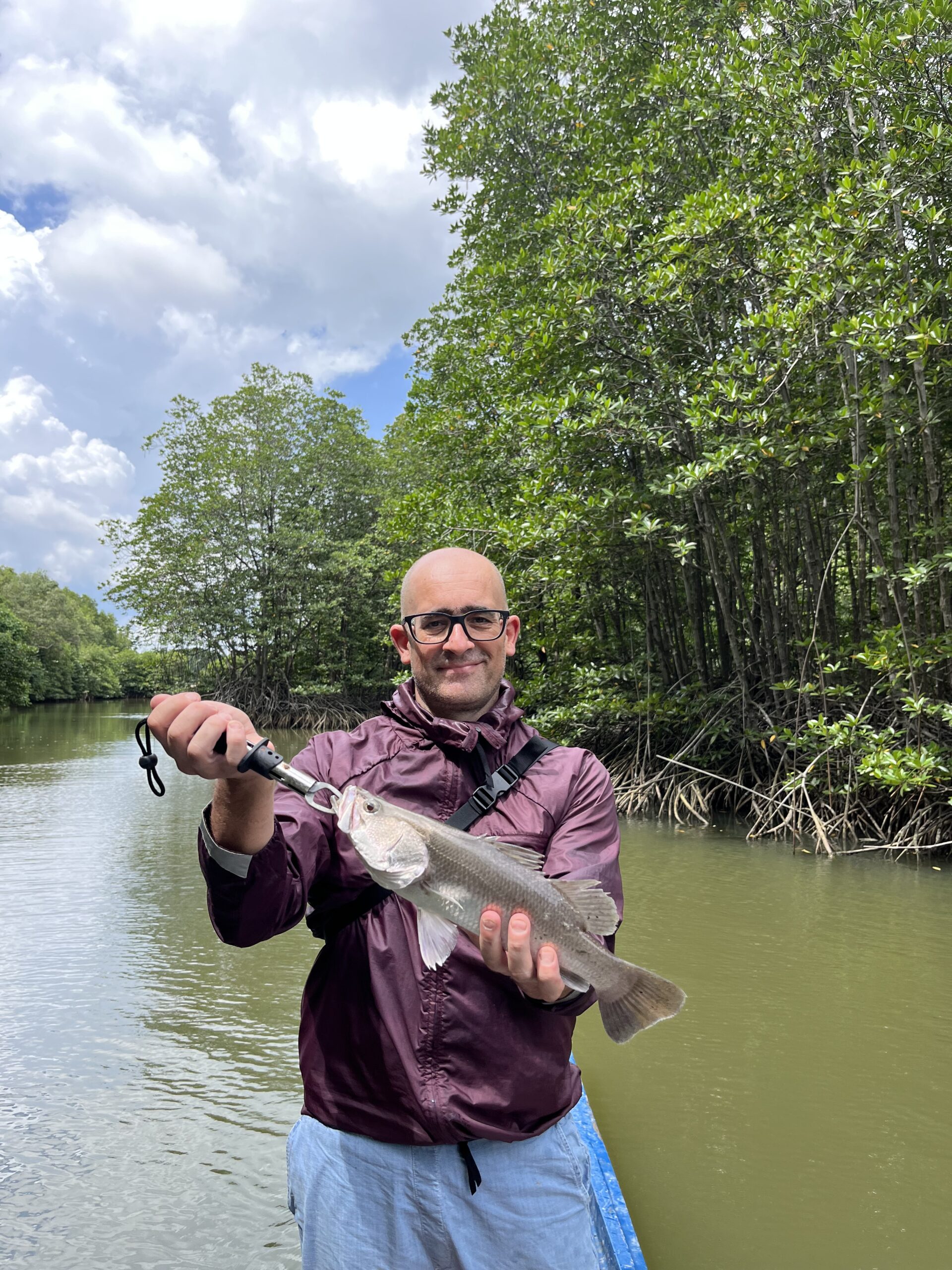 Successful Catch on Vietnam Mangrove Fishing Tour
