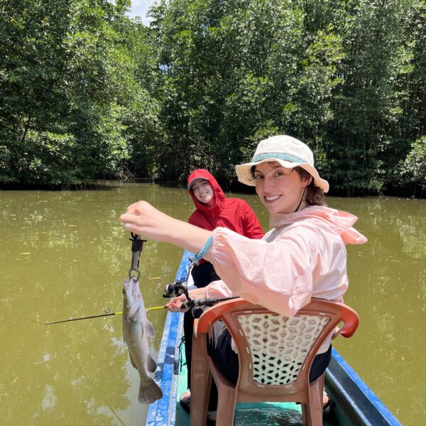 Successful Catch on Vietnam Mangrove Fishing Tour